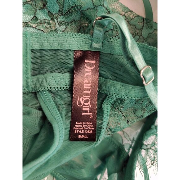 Dreamgirl Green Lace Bustier & Thong Set – Size Small – New with Tags - Picture 14 of 15
